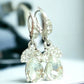 Silver Tone Crystal Statement Necklace & Matching Drop Earrings 2 - Piece Set - Reed House of Jewels