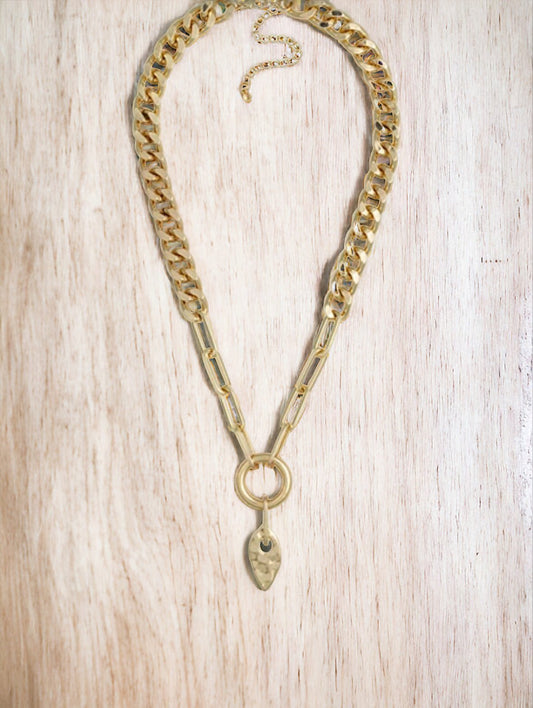 Gold Tone 18 Inch Curb Chain Necklace - Reed House of Jewels