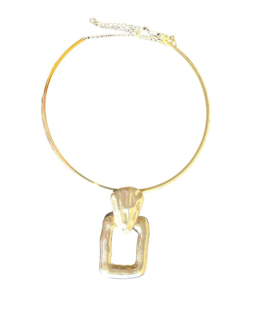 Rectangle Pendant Choker Necklace - Reed House of Jewels