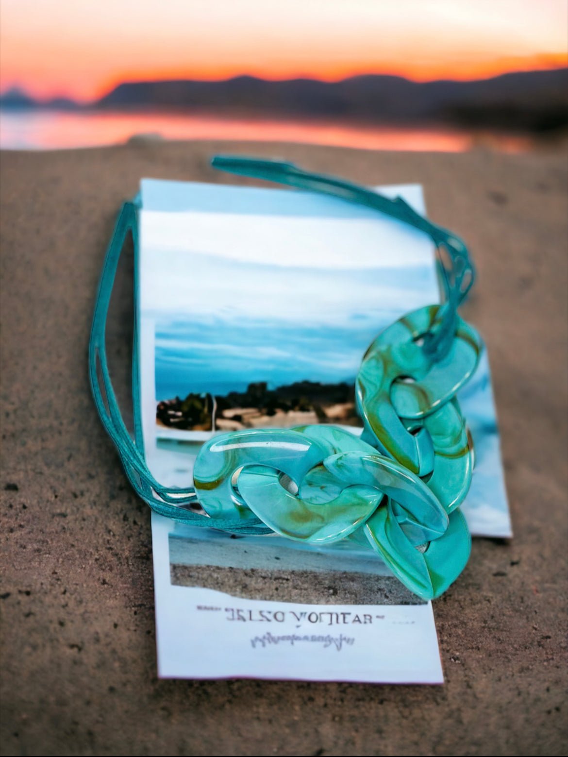 Faux Turquoise and Smoke Necklace - Reed House of Jewels