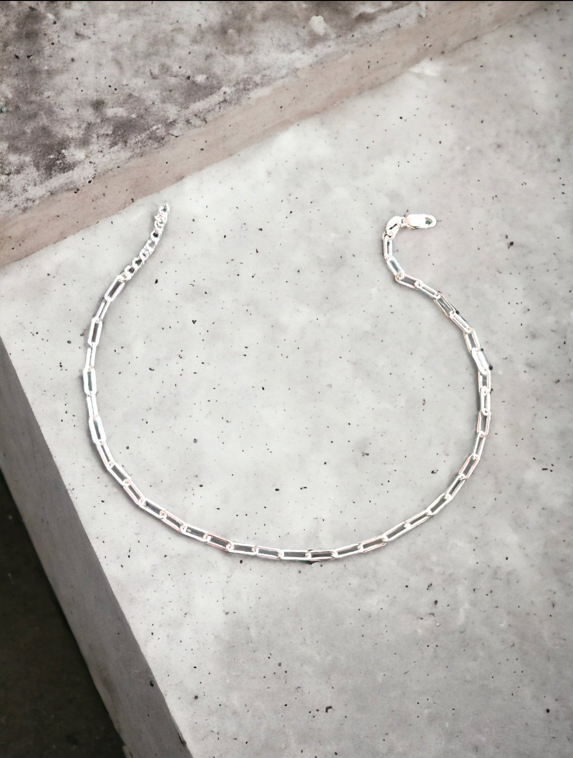 Sterling Silver 9 Inch Paperclip Anklet - Reed House of Jewels