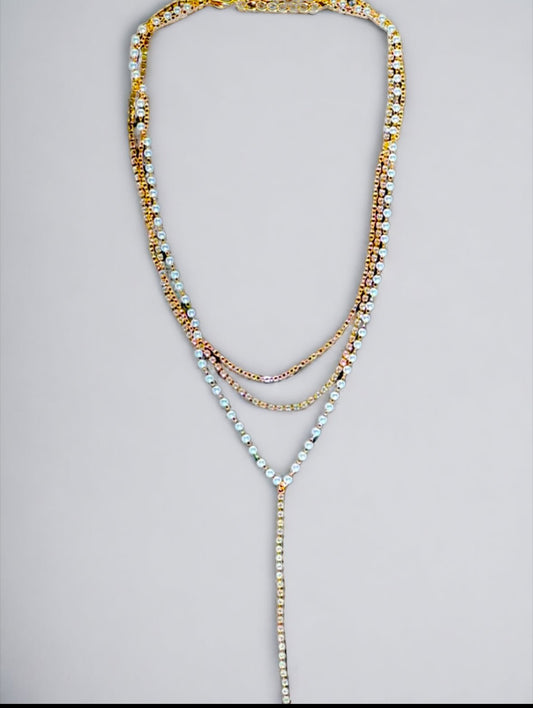 Three Tier Layered Lariat Necklace - Reed House of Jewels