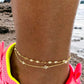 Cubic Zirconia 18K Gold - Plated Anklet - Reed House of Jewels