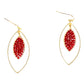 Red Crystal Marquis Earrings - Reed House of Jewels