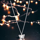 Silver Tone Small Filigree Pattern Butterfly Necklace - Reed House of Jewels
