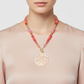 Beaded Geo-Link Shou Pendant Necklace