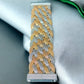 Two Tone Braided Mesh Detail Bracelet - Gold/Silver - Reed House of Jewels
