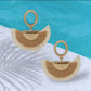 Rafffia Fan Double Drop Earrings - Reed House of Jewels