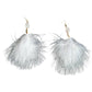 White Feather and Stone Pendant Earrings - Reed House of Jewels