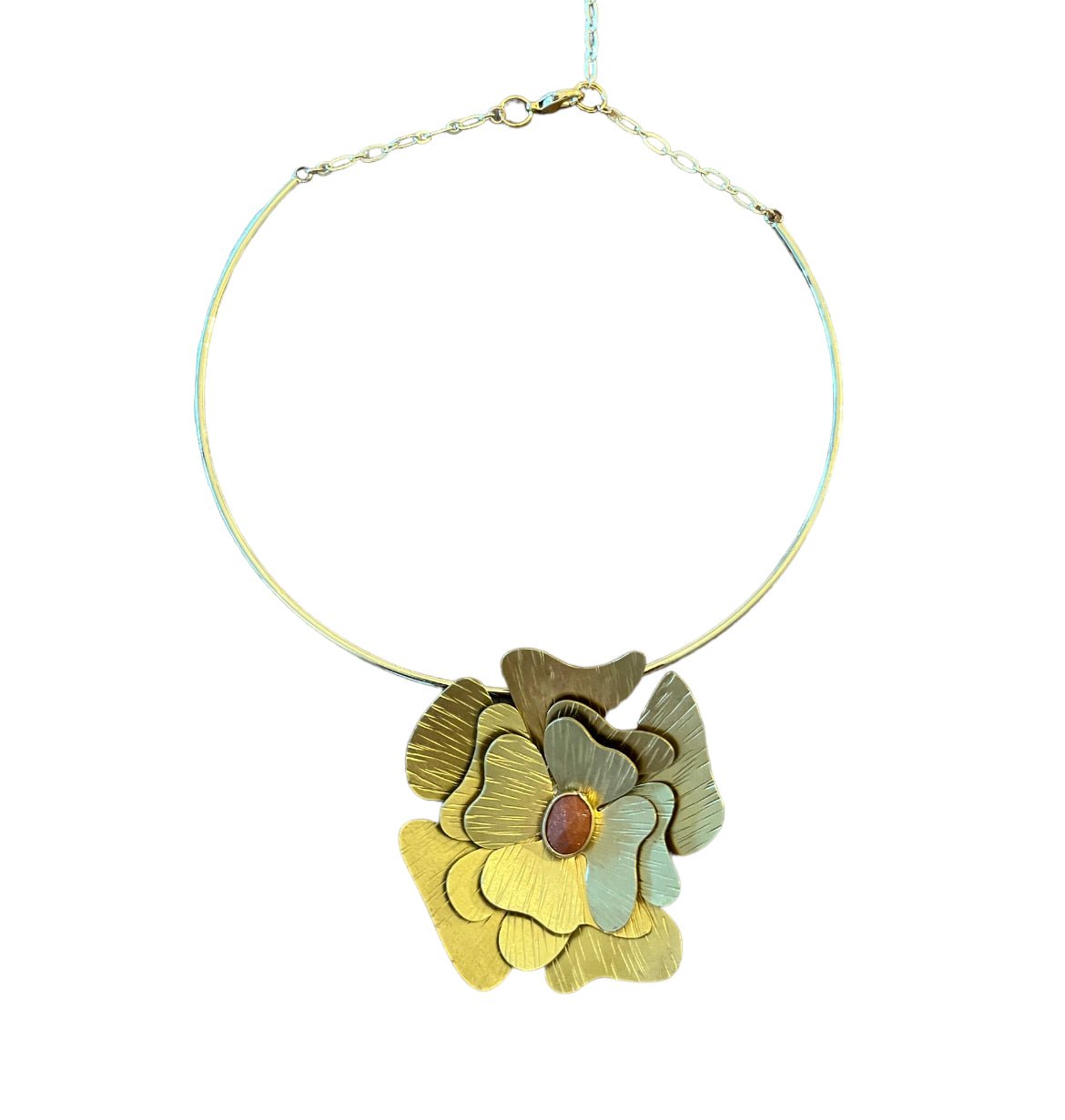 Golden Floral Choker Necklace - Reed House of Jewels