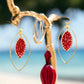 Red Crystal Marquis Earrings - Reed House of Jewels