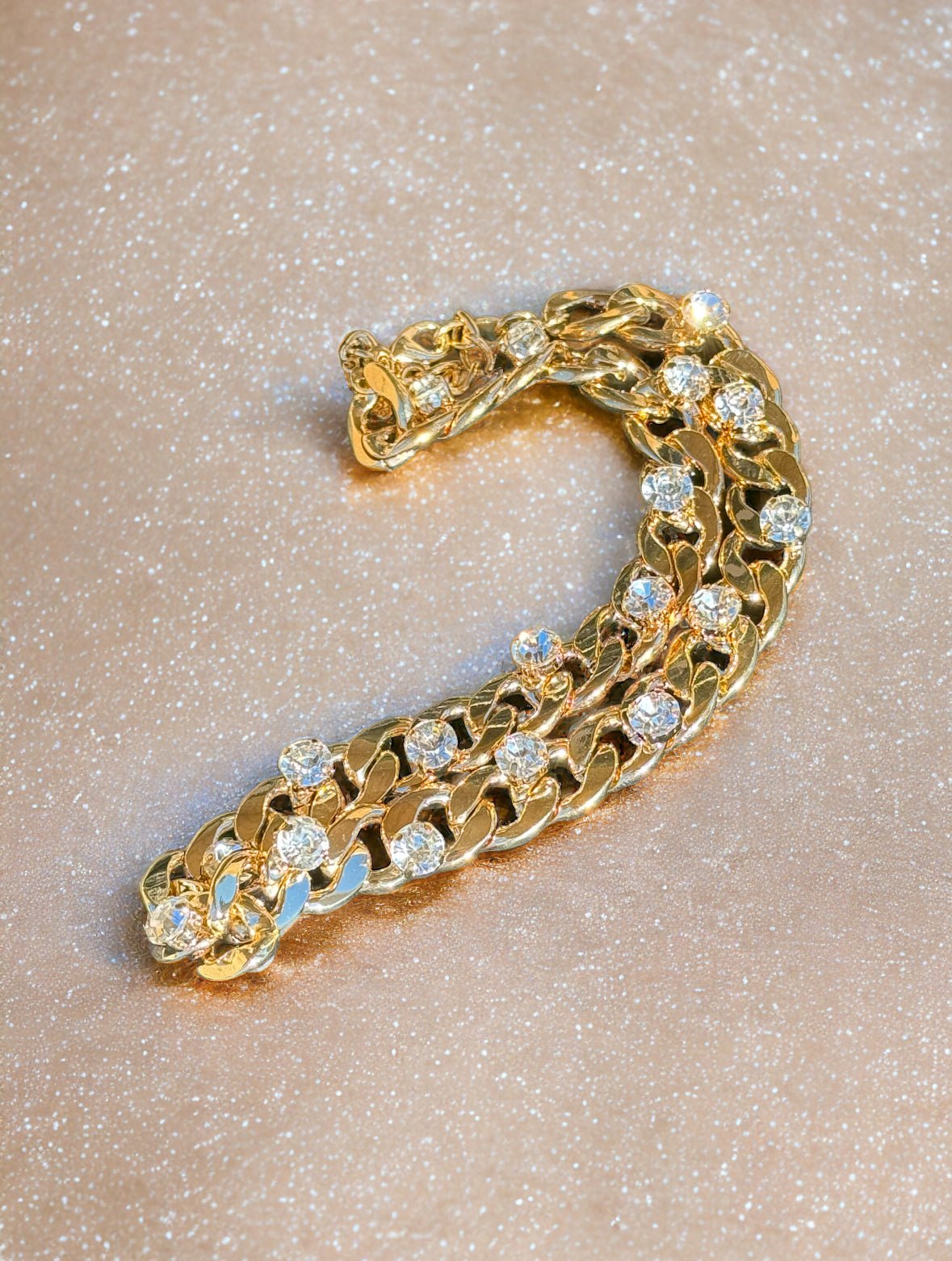 Cuban Link Chain and Large Crystal Necklace - Reed House of Jewels