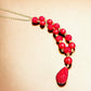 Red 17 Inch Cable Y Lariat Necklace - Reed House of Jewels