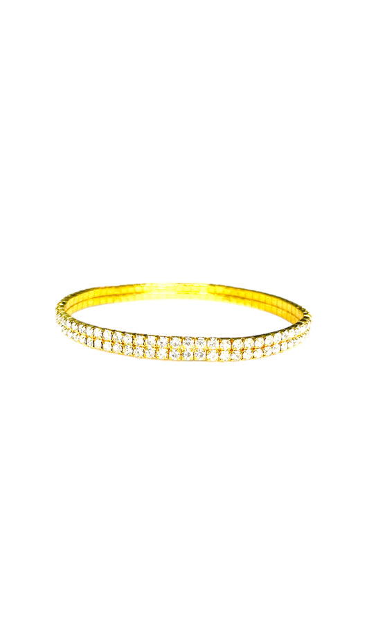 Austrian Crystal In 14k Gold Overlay Anklet - Reed House of Jewels