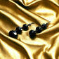 Jet Black Bead Drop Earrings - Reed House of Jewels