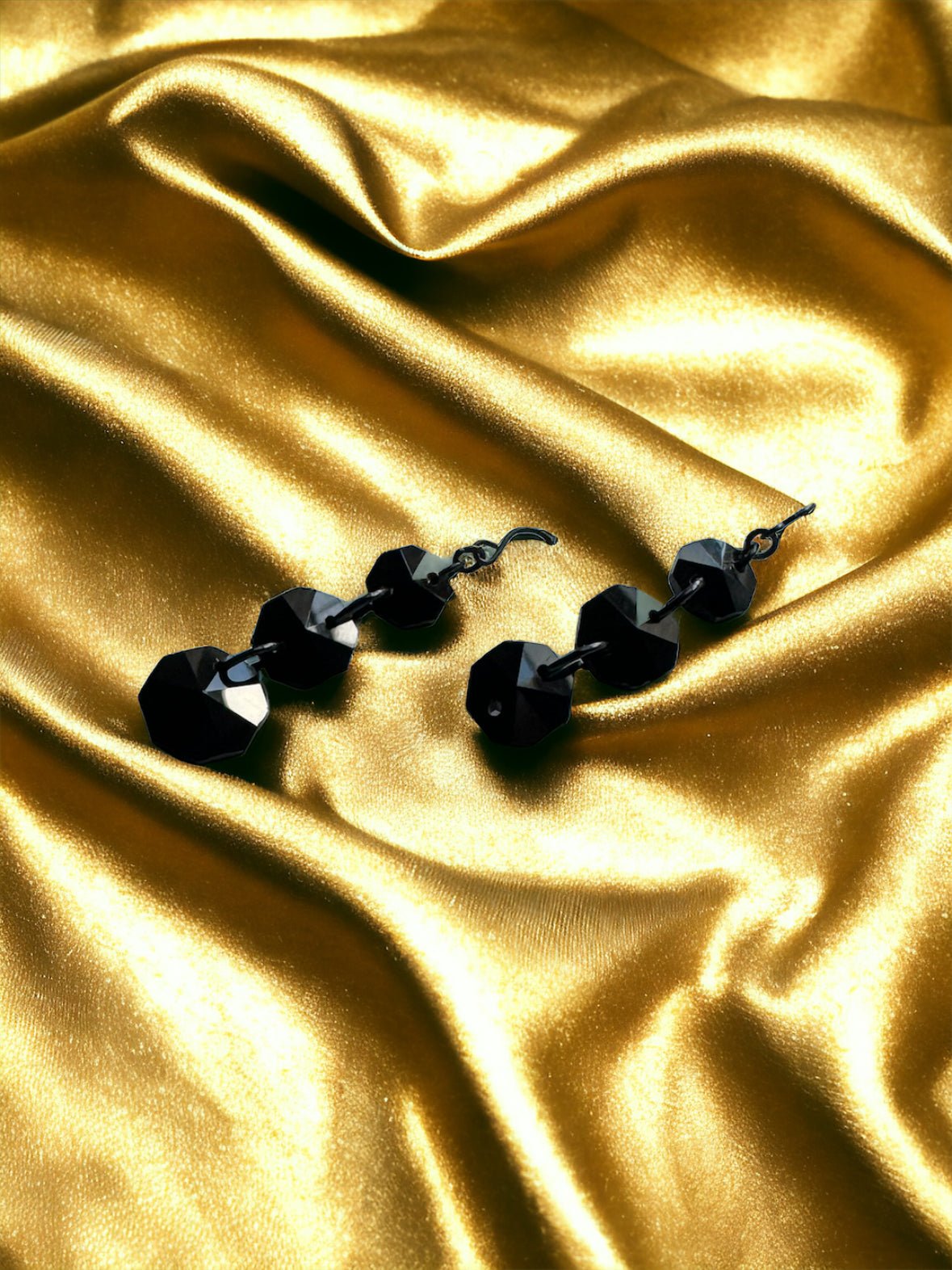 Jet Black Bead Drop Earrings - Reed House of Jewels