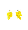 Yellow and Gold Tone Dangle Flower Earrings - Reed House of Jewels