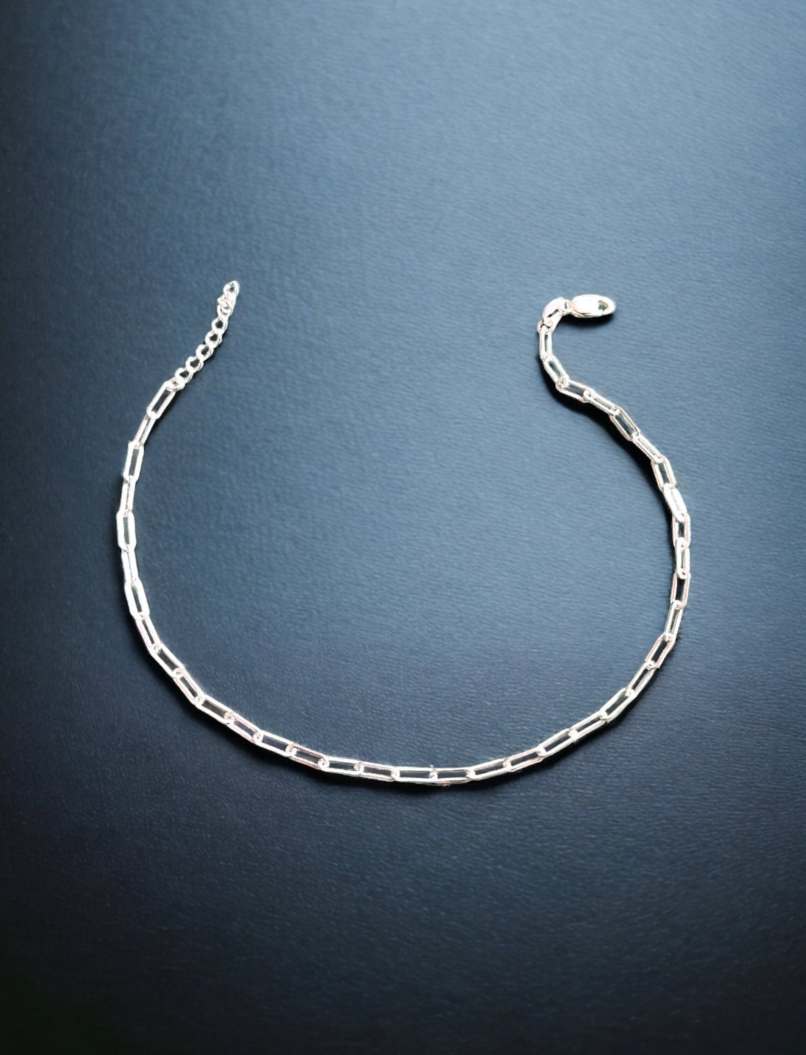 Sterling Silver 9 Inch Paperclip Anklet - Reed House of Jewels