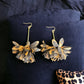 Leopard Print Drop Petal Long Earrings - Reed House of Jewels