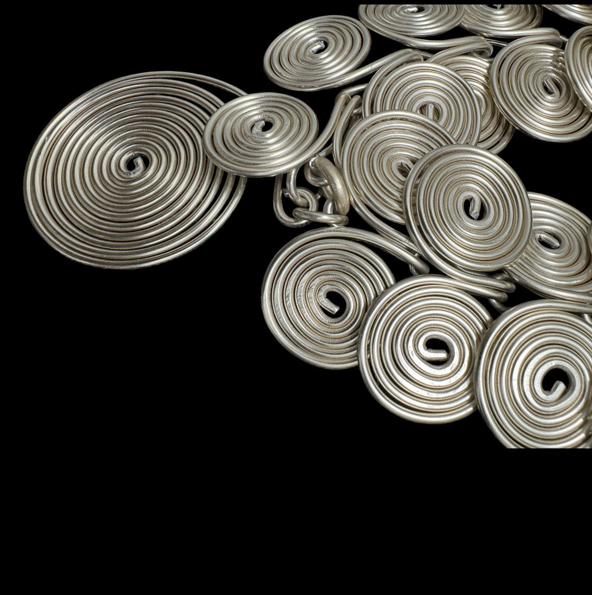 Champagne Silver Disc Link Statement Necklace - Reed House of Jewels