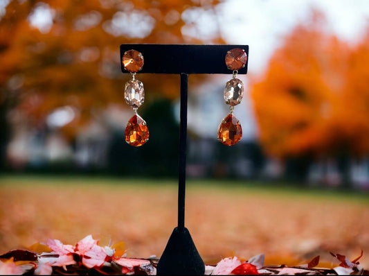 Orange and Pink Drop Earrings - Reed House of Jewels