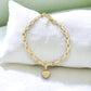 Chunky Gold Tone and Cubic Zirconia Heart Necklace - Reed House of Jewels