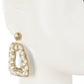 Pearl and Stone Rectangle Drop Earrings - Reed House of Jewels