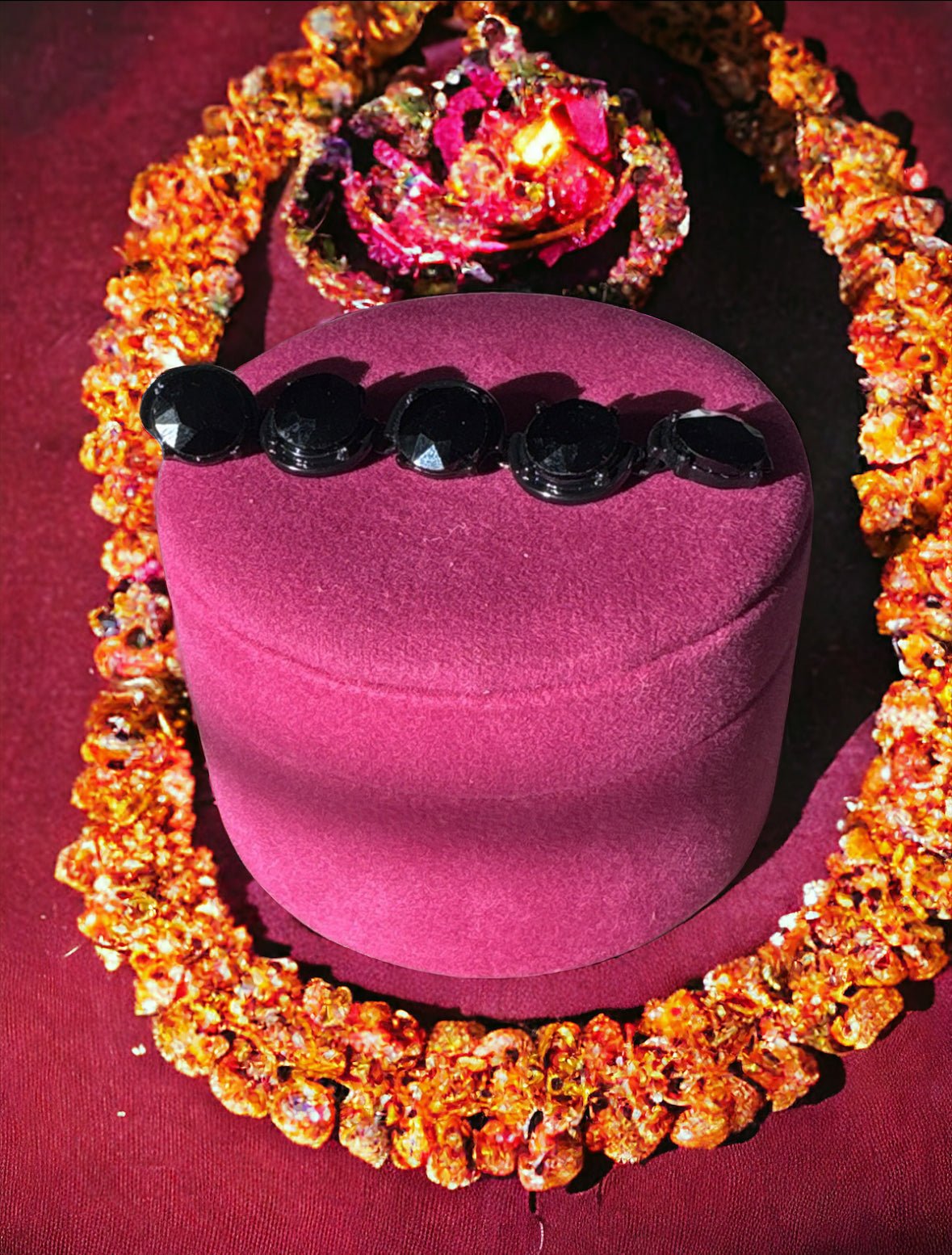 Hematite Tone Faceted Jet Black Stone Linear Drop Earrings - Reed House of Jewels