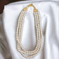 Three Strand Blush Pink Pearl Necklace - Reed House of Jewels