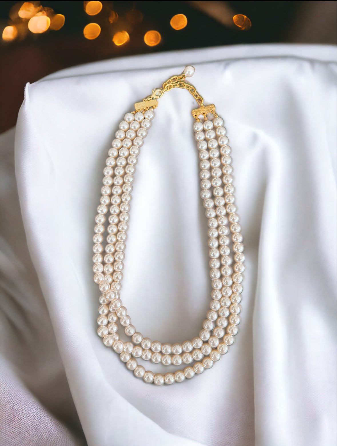 Three Strand Blush Pink Pearl Necklace - Reed House of Jewels
