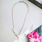 Silver Tone Crystal Statement Necklace & Matching Drop Earrings 2 - Piece Set - Reed House of Jewels