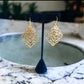 Gold Tone Filigree Pattern Earrings - Reed House of Jewels