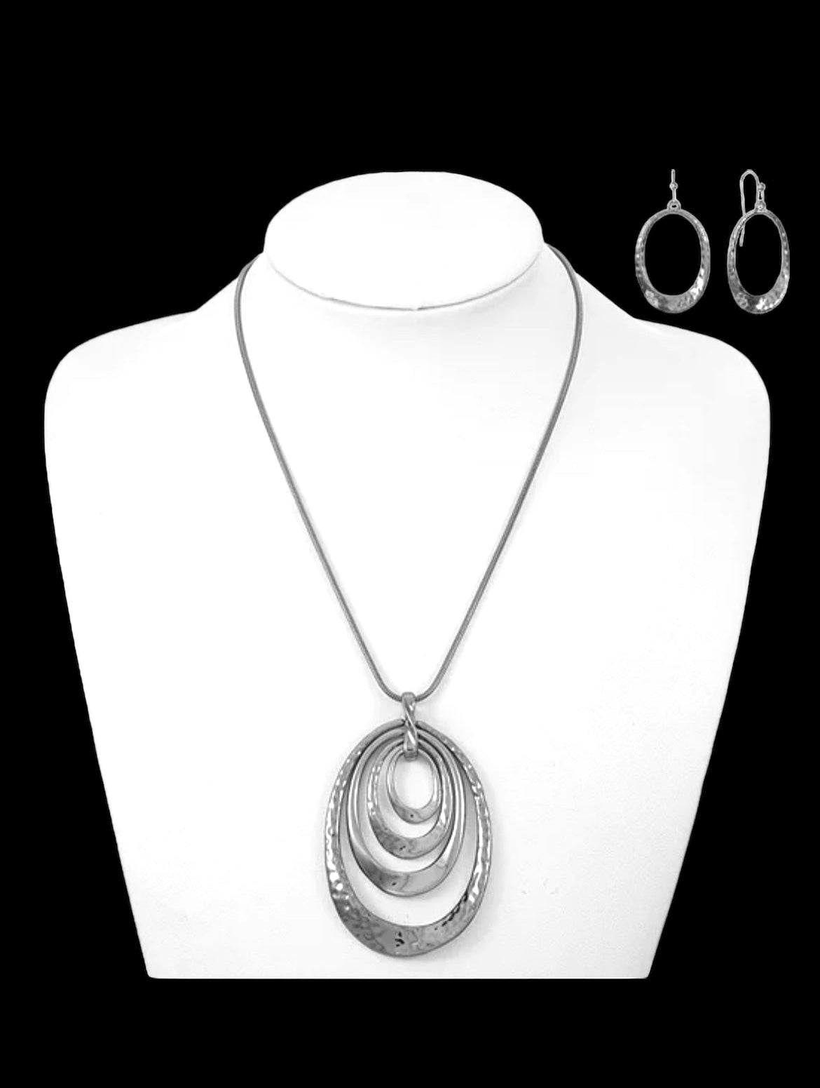Grey Hematite Pendant Necklace And Drop Earring 2 - pc. Jewelry Set - Reed House of Jewels