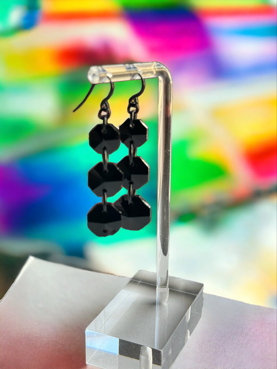 Jet Black Bead Drop Earrings - Reed House of Jewels