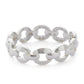 Silver Tone Thick Link Stretch Bracelet - Reed House of Jewels