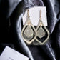 Gold Tone Grey Crystal Drop Earrings - Reed House of Jewels