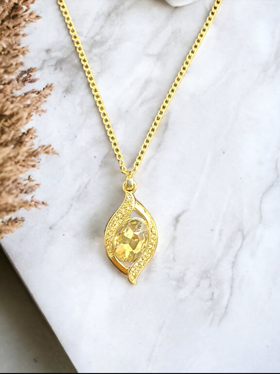 Pave Light Taupe Pendant Necklace and Drop Earring 2 - pc. Jewelry Set - Reed House of Jewels