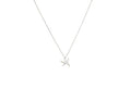 Silver Tone and Crystal Small Starfish Necklace - Reed House of Jewels
