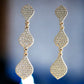 Gold Tone Grey Crystal Triple Drop Earrings - Reed House of Jewels