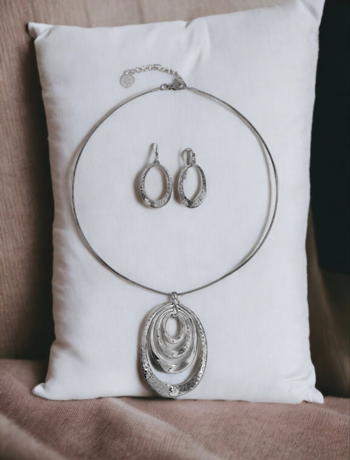 Grey Hematite Pendant Necklace And Drop Earring 2 - pc. Jewelry Set - Reed House of Jewels