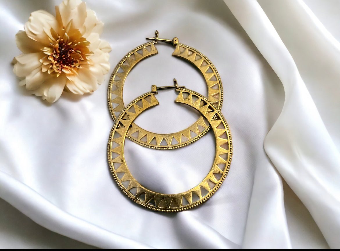 Shole Brass Earrings - Reed House of Jewels