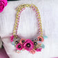 Fuchsia Floral Bouquet Statement Necklace - Reed House of Jewels