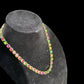 Multi - Colored Stone Gold Tone Collar Necklace - Reed House of Jewels