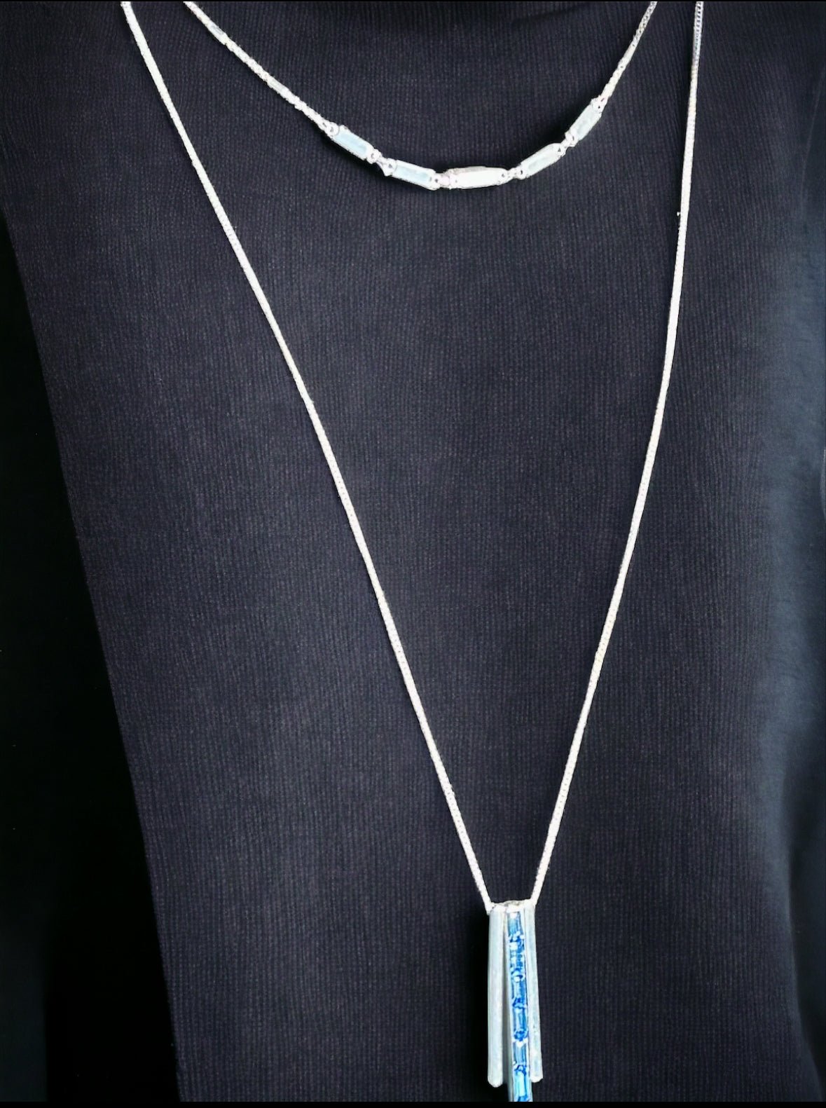 Silver and Sapphire Layer Necklace - Reed House of Jewels