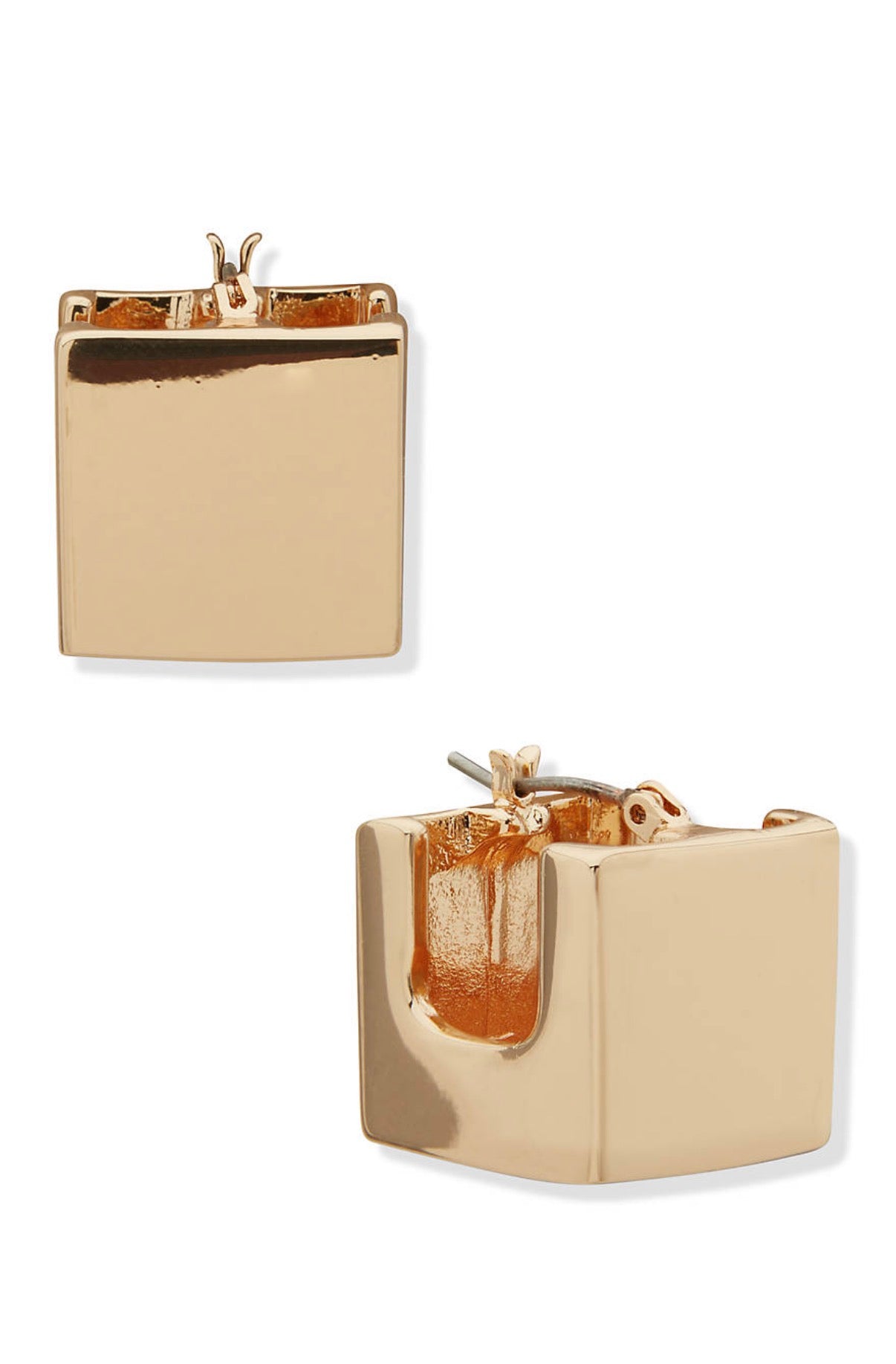 Gold Cube Huggie Earrings - Reed House of Jewels