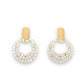 Rhinestone Cluster Open Circle Earrings - Reed House of Jewels