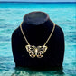 Gold Tone and Crystal Butterfly Necklace - Reed House of Jewels