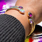 Gold - Tone 2 - Pc. Set Stone Cuff Bracelets - Reed House of Jewels