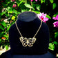 Gold Tone and Crystal Butterfly Necklace - Reed House of Jewels
