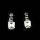 Silver Tone and Crystal Dangle Stud Earrings - Reed House of Jewels
